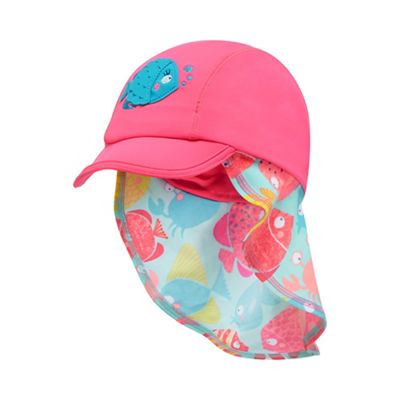 bluezoo Girls' pink fish applique keppi hat